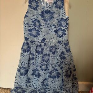 The Children's Place Blue Floral Lace Dress